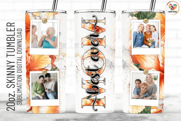 Best Mom Ever Hibiscus Flowers Tumbler Graphics for Print Templates