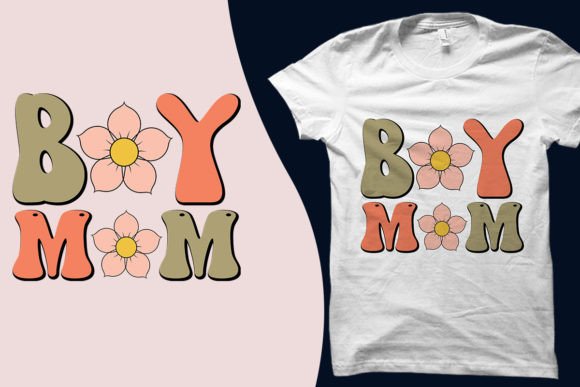 Boy Mom Mother’s Day Graphic Design Asset for T-Shirt Designs