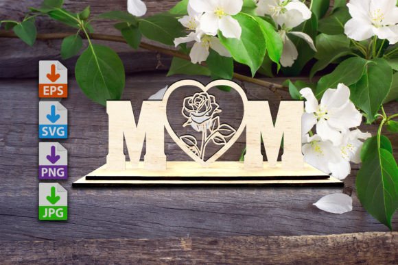 Mom Plaque: A Laser-Cut Graphic Design Asset for Mother’s Day Content