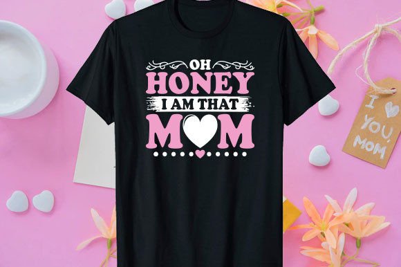 Mother's Day Mom T-Shirt Graphic Design for Handmade Creations
