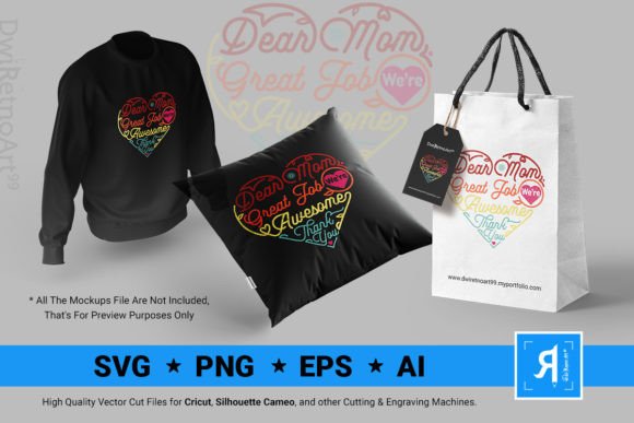 Mothers Day Dear Mom Great Job Thank You: A Heartfelt Graphic for Local Business Branding