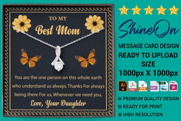 Shineon Message Card Design for Best Mom: A Graphic Designer's Perspective