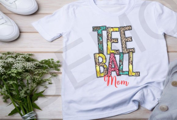 Tee Ball Mom Graphics: A Playful T-Shirt Design Asset for Local Branding